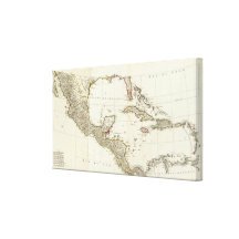 Nordamerika 1763 Grenzen Gespannter Galeriedruck