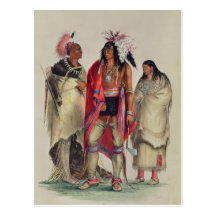 Nordamerikanischer amerikanischer Ureinwohner, c.1 Postkarte