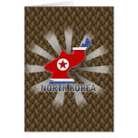 Nordkorea-Flaggen-Karte 2,0