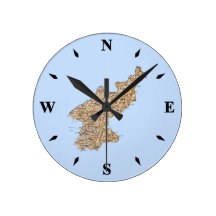 Nordkorea-Karten-Uhr Wanduhren