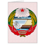 Nordkorea-Wappen Detail Grußkarte