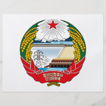 Nordkorea-Wappen Flyer Druck