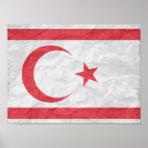 Nordzypern-Flagge Plakatdruck