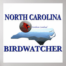 North Carolina Birdwatcher Plakate
