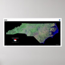 North Carolina vom Raum-Plakat