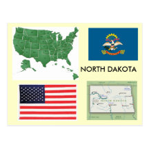 North Dakota, USA Postkarten