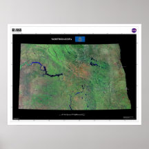 North Dakota vom Raum-Plakat