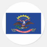 North- Dakotaflagge Runder Aufkleber