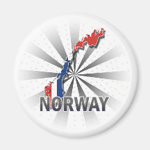 Norwegen-Flaggen-Karte 2,0 Magnets