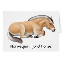 Norwegische Fjord-Pferdegruß-Karte