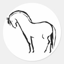 Norwegisches Fjord-Pferd Runde Aufkleber