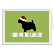 Norwich-Terrier-Weihnachtsmannmütze karten