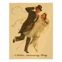 Nostalgischer Hochzeitstag-Paar-Jahrestag lädt ein Individuelle Einladungen