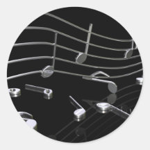 Noten, Musik, schwarz Aufkleber