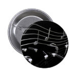 Noten, Musik, schwarz Button
