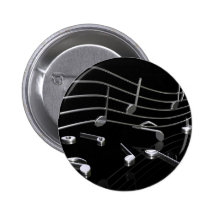 Noten, Musik, schwarz Button