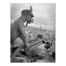 Notre Dame-Wasserspeier-Postkarte