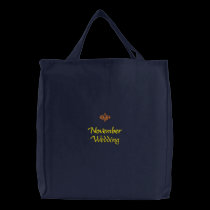 November-Hochzeits-Marine gestickte Tasche bestickte taschen