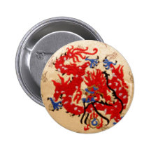 NOVINO rote n Golddrachen Anstecknadelbuttons