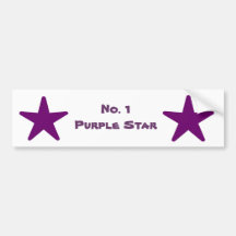 Nr. 1- tiefpurpurner Stern Autosticker