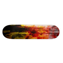 Nullc$plattform-orange/Rot Skateboard Deck