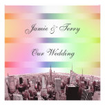 NYC ätzte Hochzeit des Skyline-Regenbogen-2 Individuelle Ankündigungen