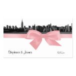 NYC breite Skyline ätzten rosa Eskorte-Karten BWs visitenkarten
