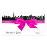 NYC breiter Skyline ätzte heißes Rosa-Platzkarten  visitenkarten