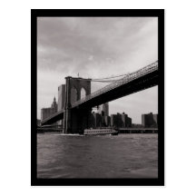 NYC Brooklyn-Brücke B&W Postkarten