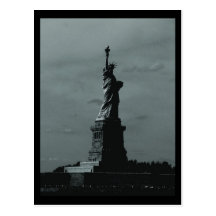 NYC Freiheitsstatue B&W Postkarte