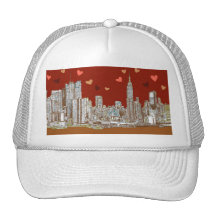 NYC romantisches Rot Baseball Mütze