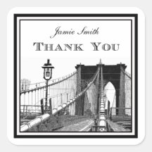 NYC Skyline-Brooklyn-Brücke #2 danken Ihnen Sticker