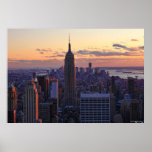 NYC Skyline kurz vor Sonnenuntergang Plakatdrucke