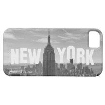 NYC Skyline-Reich-Staats-Gebäude, Wld Trd BW 2CH2 iPhone 5 Etuis