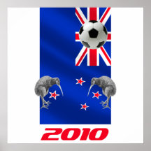 NZ 2010 alle Weiß-Fußballgeschenke Posterdrucke