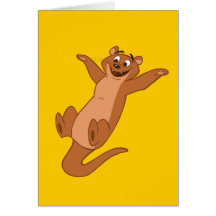 O ist für Otter Grußkarte