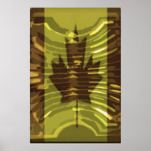 O KANADA - künstlerisches Ahornblatt künstlerisch Plakat