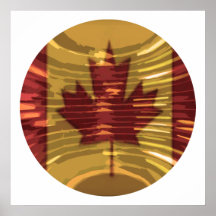 O KANADA - künstlerisches Ahornblatt Plakat