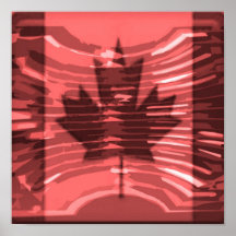 O KANADA - künstlerisches Ahornblatt Plakatdruck