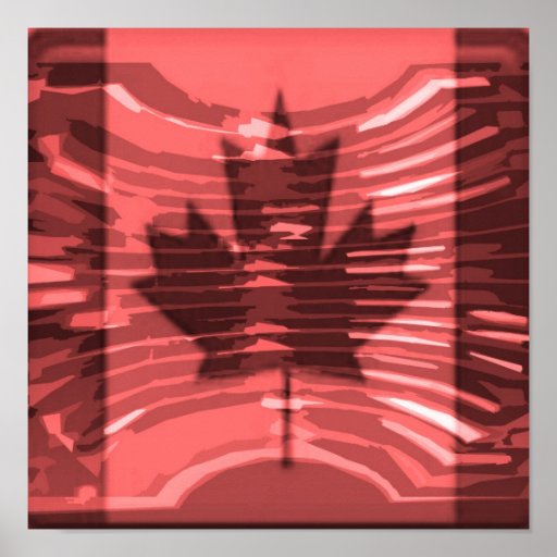 O KANADA - künstlerisches Ahornblatt Plakatdruck