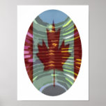 O KANADA - künstlerisches Ahornblatt Posterdruck