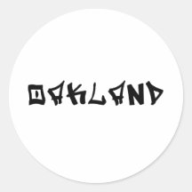 Oakland-Graffiti Runde Sticker
