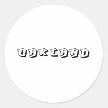 Oakland-Graffiti Runde Sticker