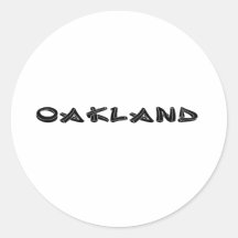 Oakland-Graffiti Runder Aufkleber