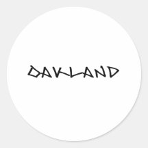 Oakland-Graffiti Runder Sticker
