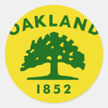 Oakland, Kalifornien, Vereinigte Staaten kennzeich Runde Aufkleber