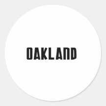 Oakland Runder Aufkleber