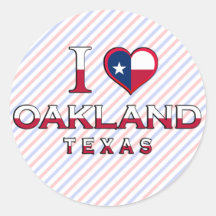 Oakland, Texas Runde Aufkleber