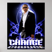 OBAMA-ÄNDERUNG POSTERDRUCKE