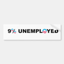 Obama-Arbeitslosigkeit Autoaufkleber